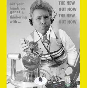 A man, wearing headphones, is sitting in front of a weird machine.