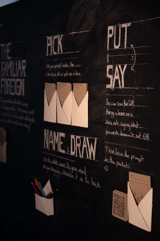 A chalk board explaining the rules for 